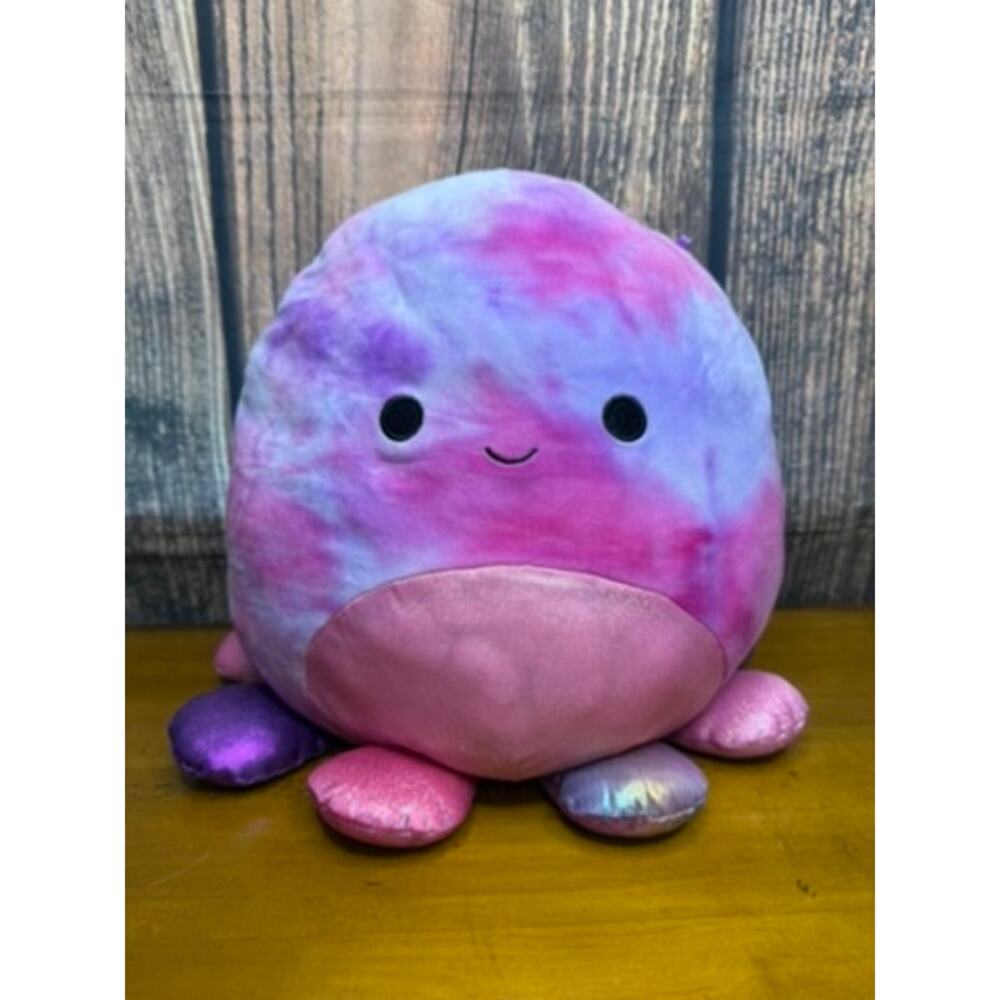 Squishmallows Mary the Octopus Tie-Dye Plush‎ Toy Small 12" Multicolor